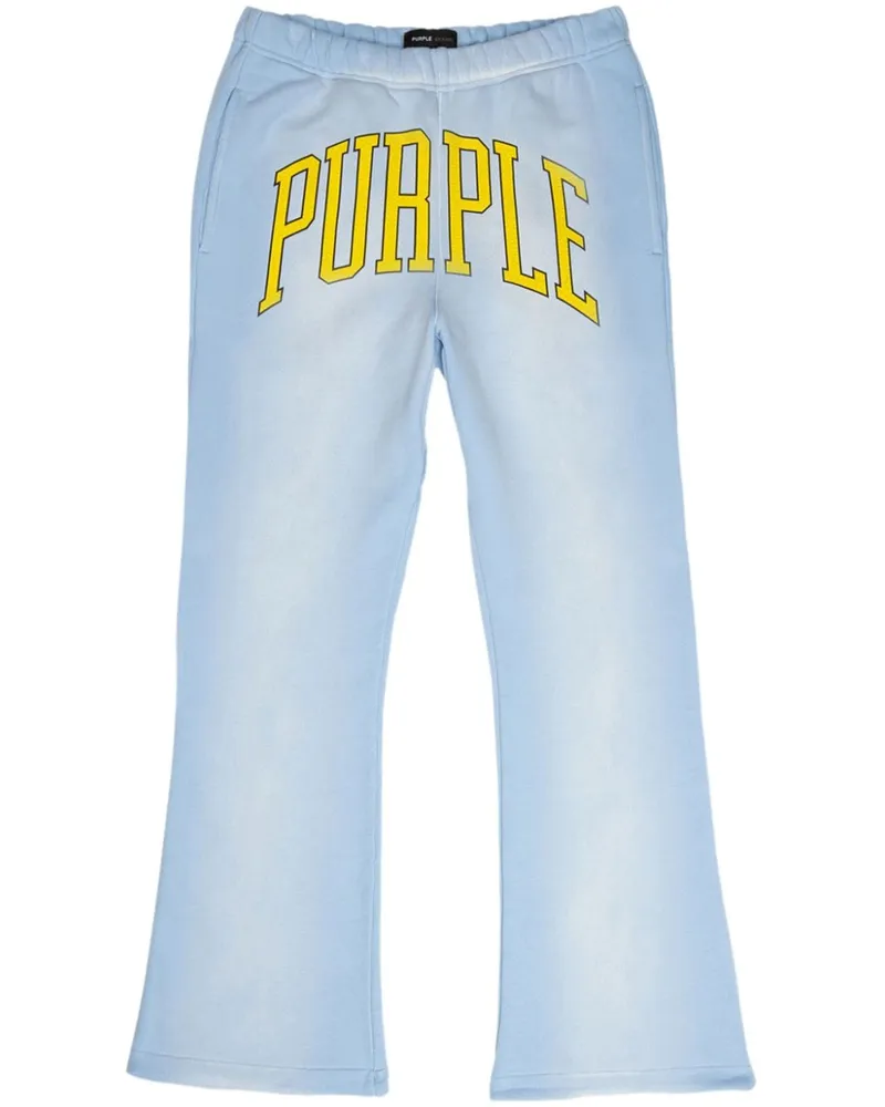 PURPLE BRAND Jogginghose mit Logo-Print Blau