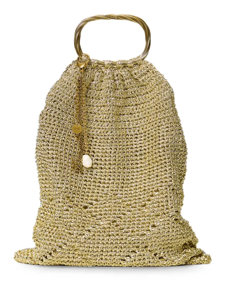 Twin-Set Gehäkelte Lurex Handtasche - Gold Gold