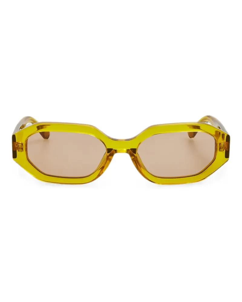 ATTICO Irene geometric-frame sunglasses - Gelb Gelb