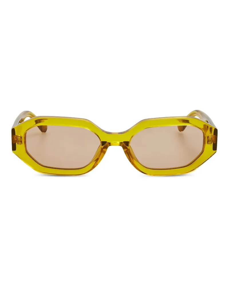 ATTICO Irene geometric-frame sunglasses - Gelb Gelb