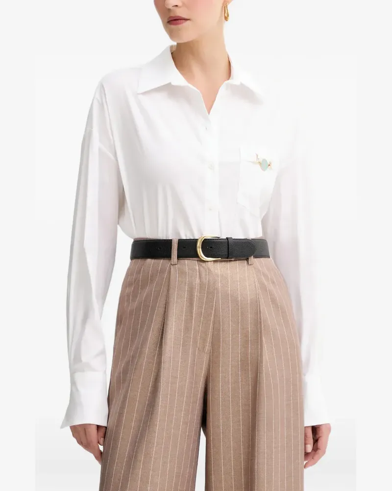 Fracomina pocket embellishment shirt - Weiß Weiß