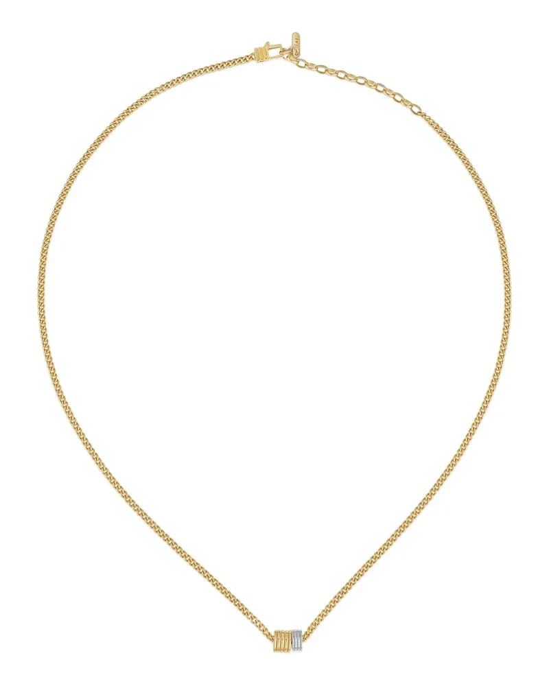 IVI Collection Octagon Mini Halskette mit doppeltem Anhänger - Gold Gold