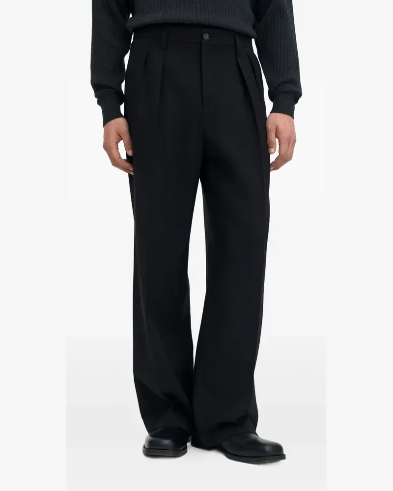 Filippa K Weite Hose mit Bundfalten - Schwarz Schwarz