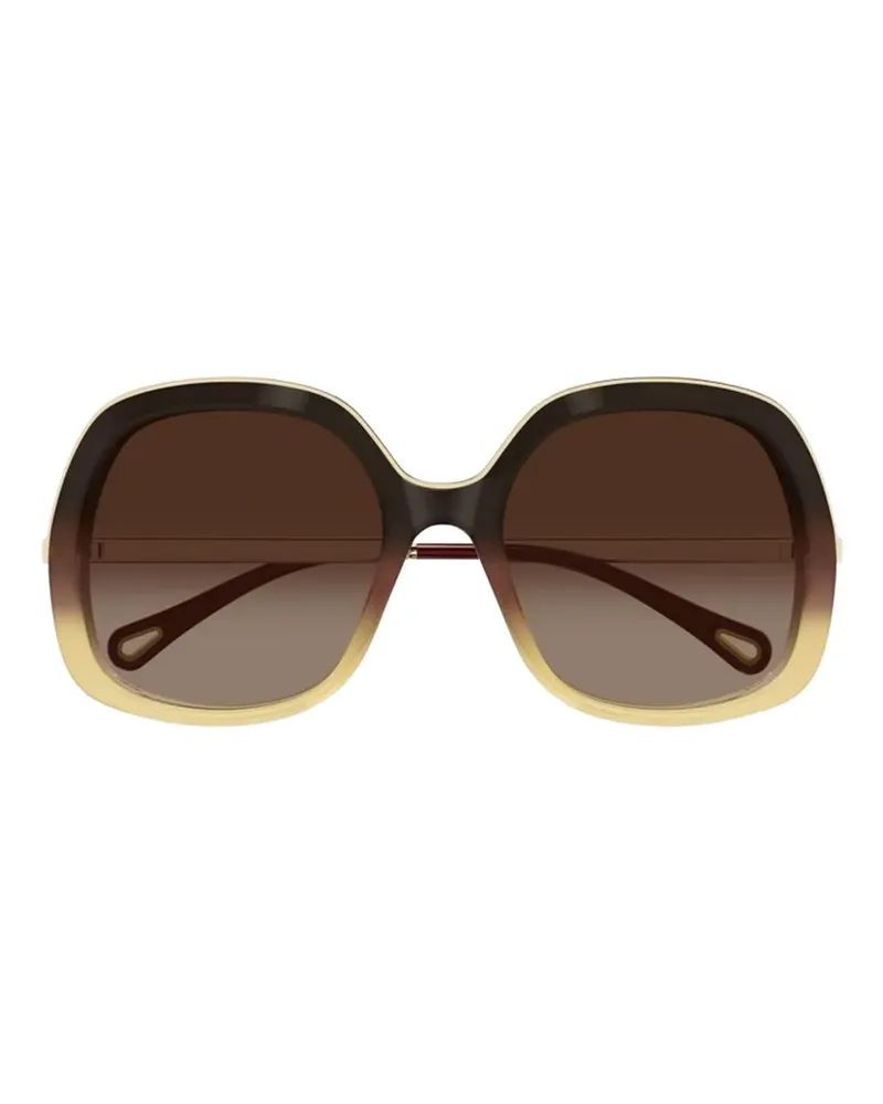 Chloé oval-frame sunglasses - Braun Braun