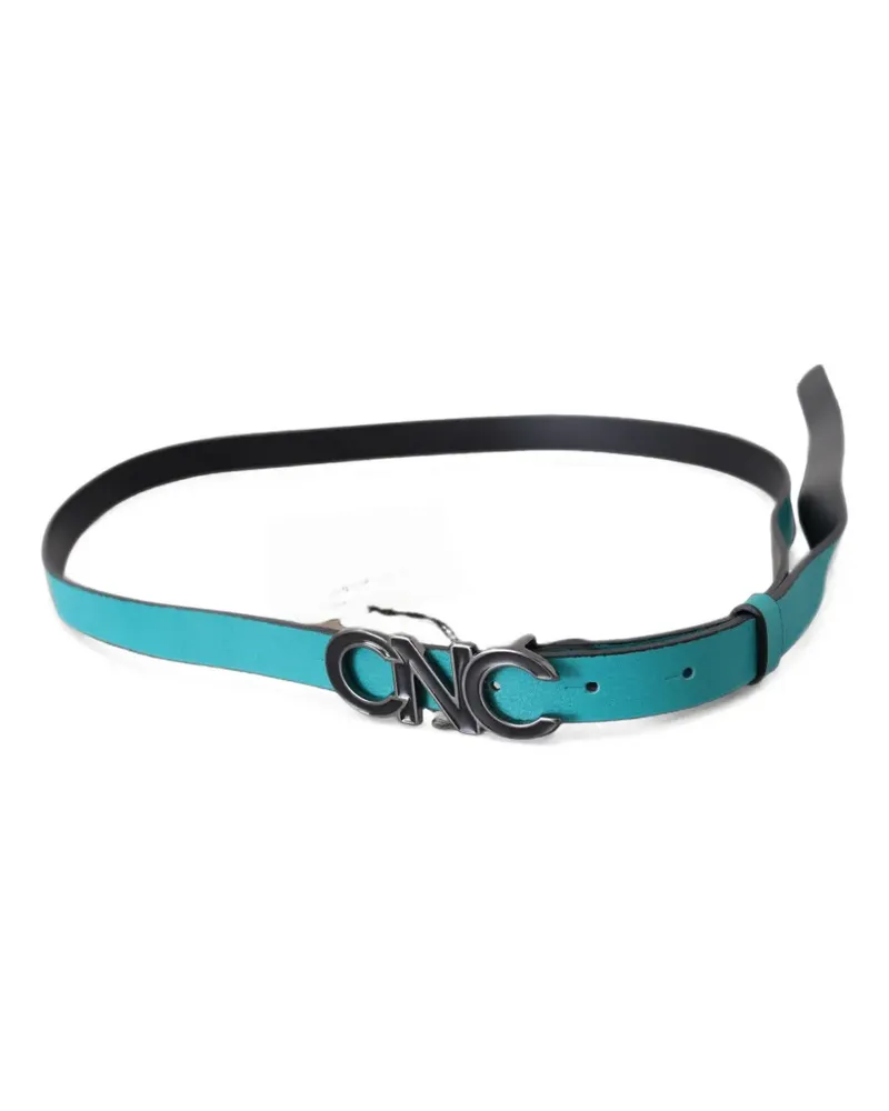 CoSTUME NATIONAL logo-buckle leather belt - Blau Blau