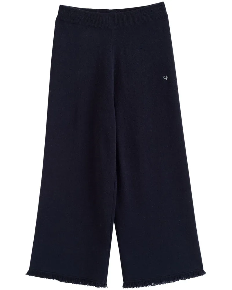 Chinti & Parker Weite Hose mit Logo-Stickerei Blau