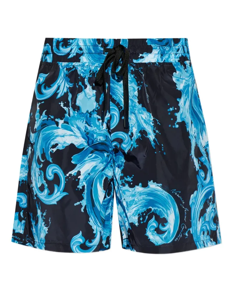 Versace Jeans patterned drawstring shorts - Schwarz Schwarz