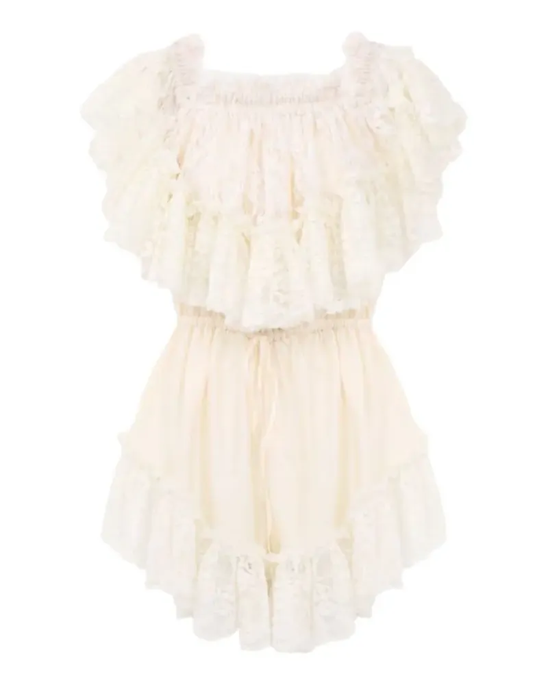 Chloé Gerüschter Playsuit - Nude Nude