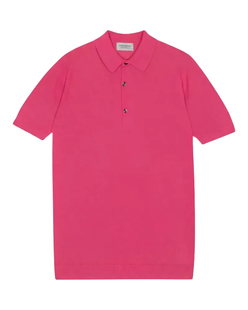 John Smedley Roth Poloshirt - Rosa Rosa