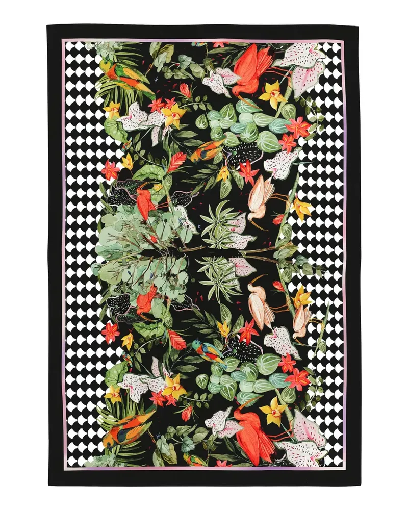 Amir Slama Sarong mit geometrischem Muster - Schwarz Schwarz