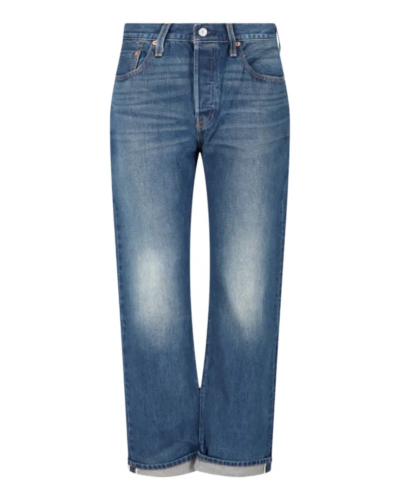 Levi's Ausgeblichene Selvedge Jeans - Blau Blau