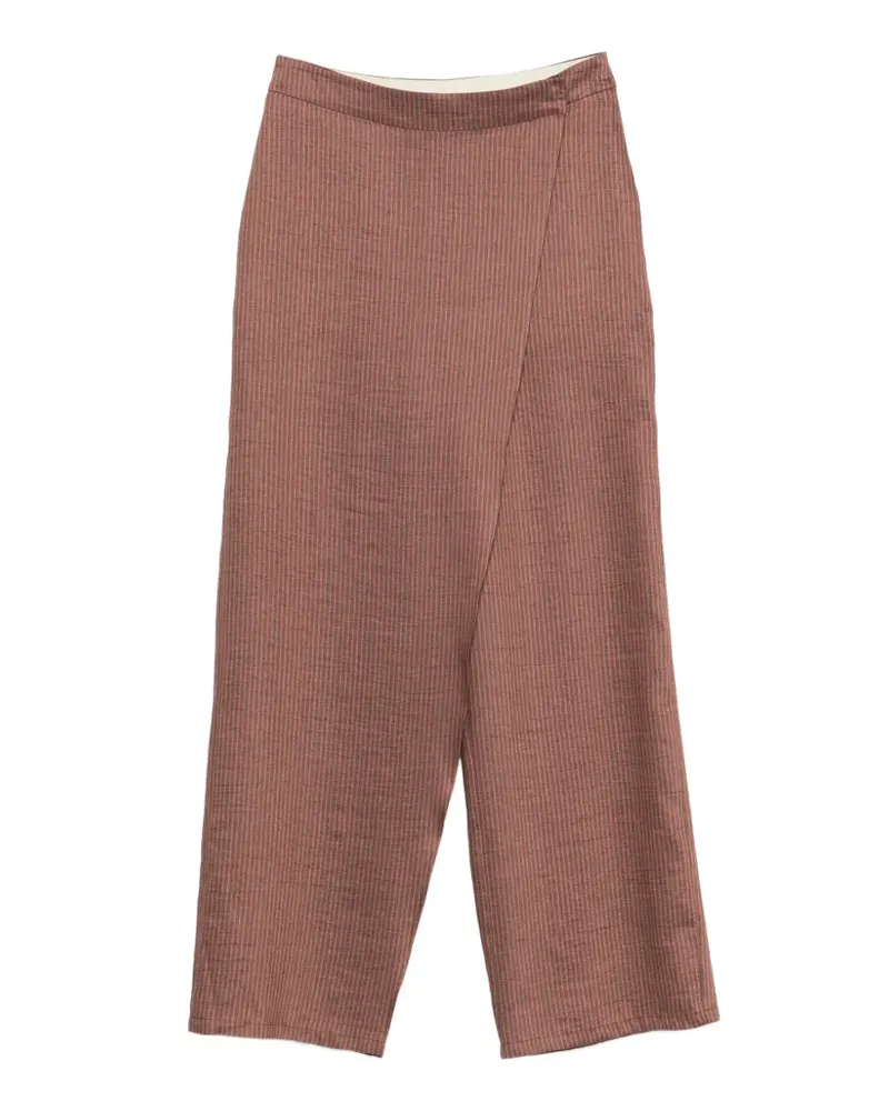 ALYSI striped pocket trousers - Braun Braun