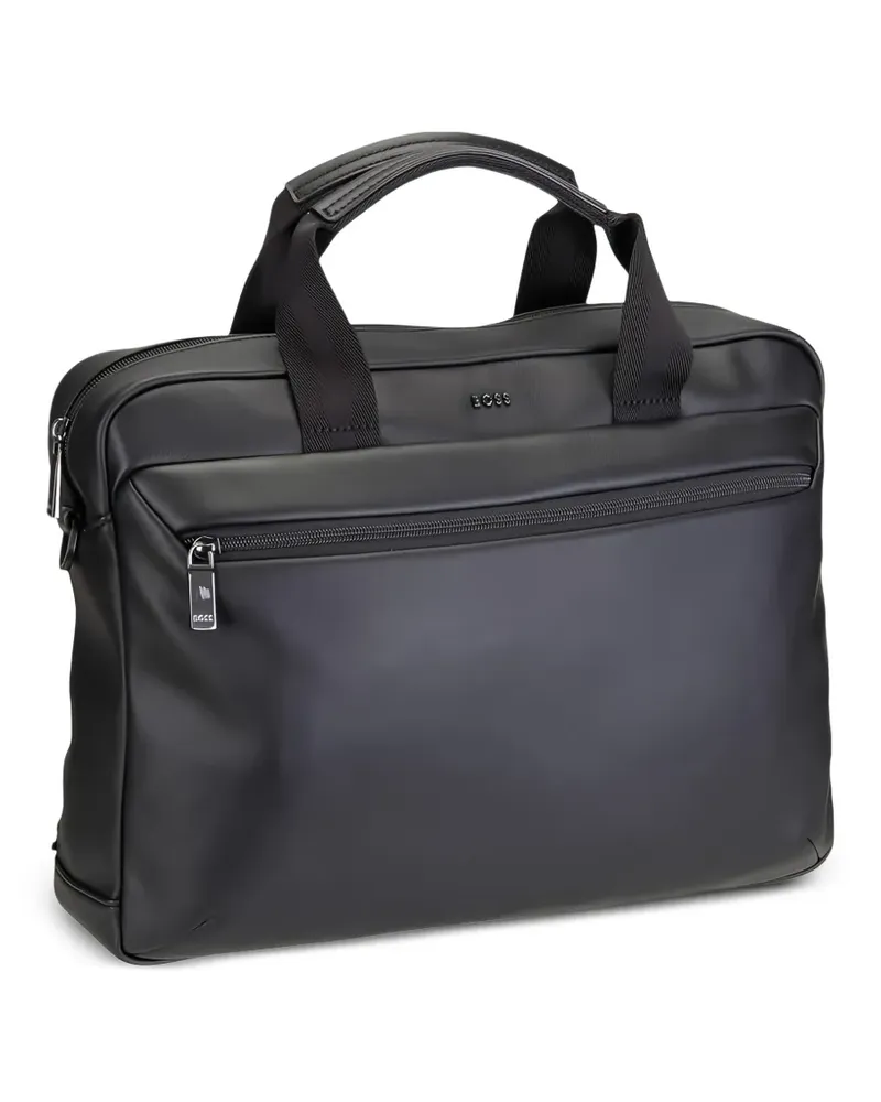 HUGO BOSS Dokumentenmappe mit Logo-Schild - Schwarz Schwarz