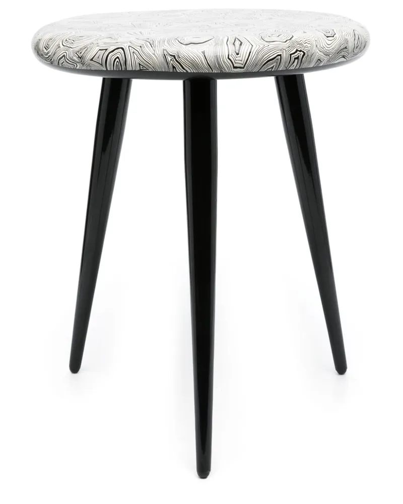 Fornasetti Couchtisch mit abstraktem Muster (46cm x 37cm) - Weiß Weiß