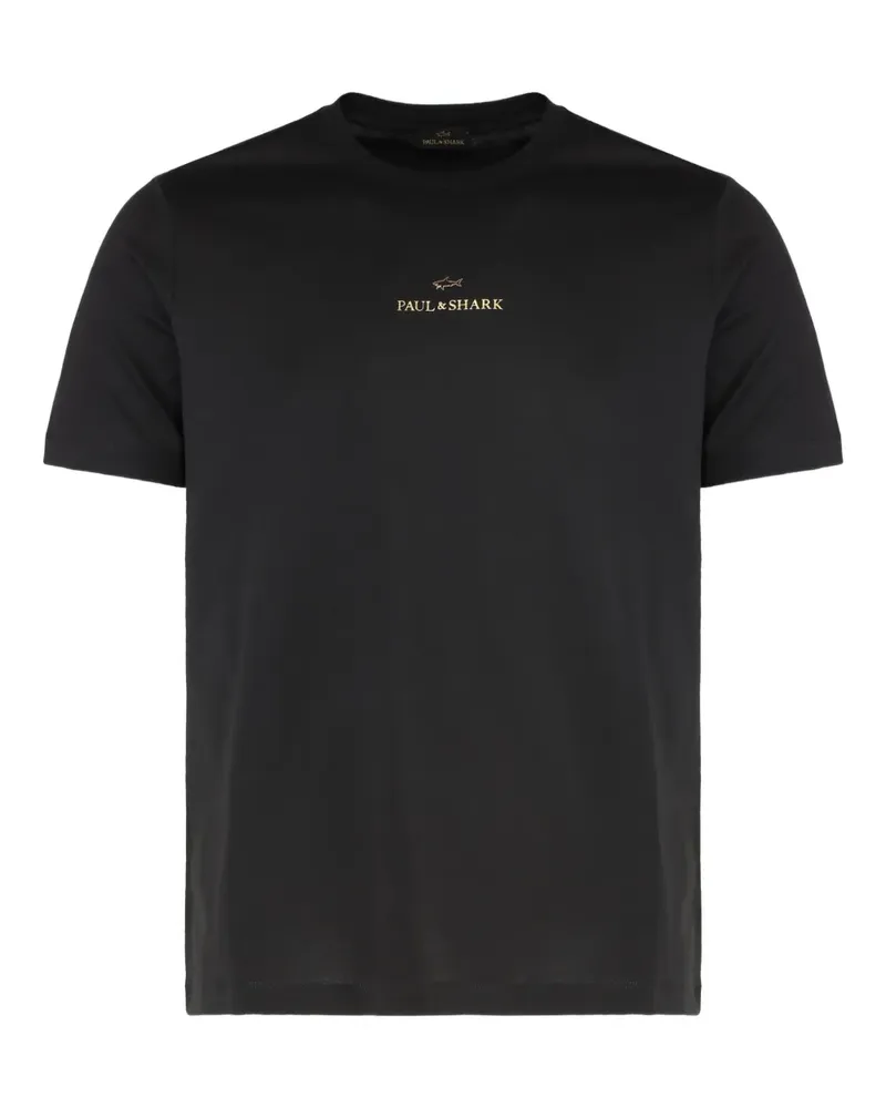 Paul & Shark T-Shirt mit Logo-Print - Schwarz Schwarz