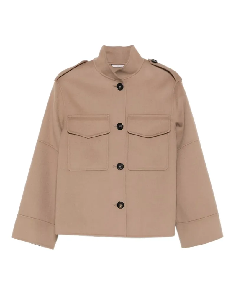 Max Mara Jacke mit Klappentaschen - Braun Braun