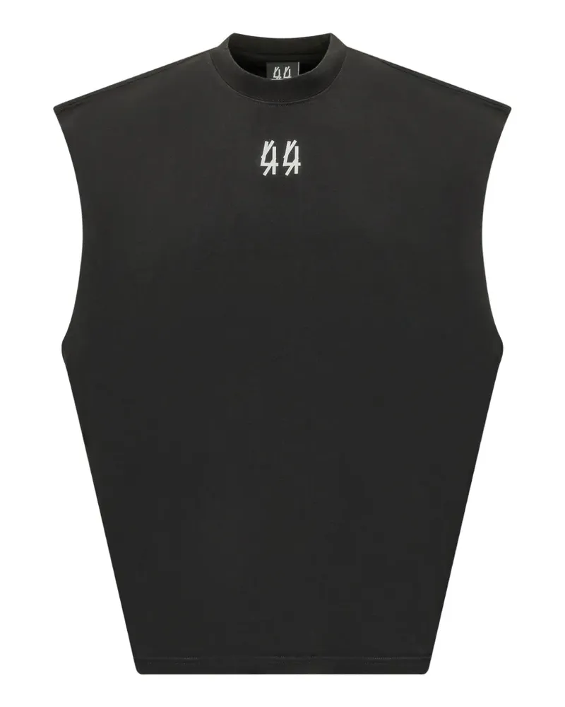 44 LABEL GROUP logo-print sleeveless vest - Schwarz Schwarz