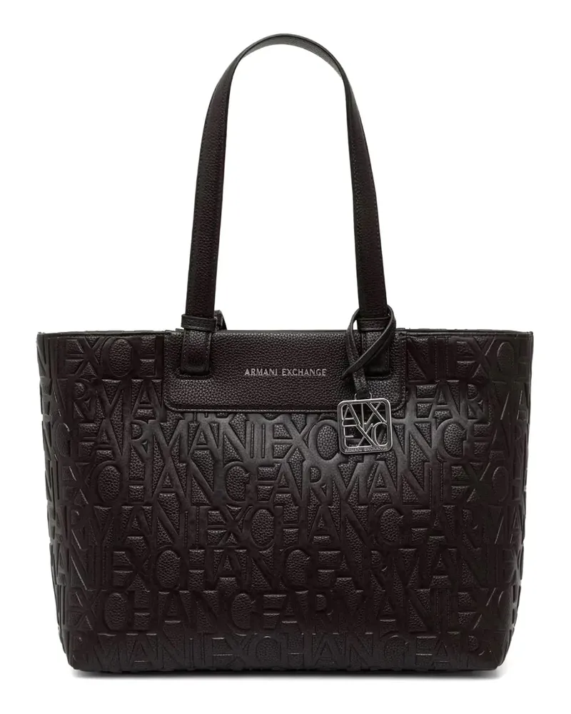Armani Exchange logo-embossed tote bag - Braun Braun