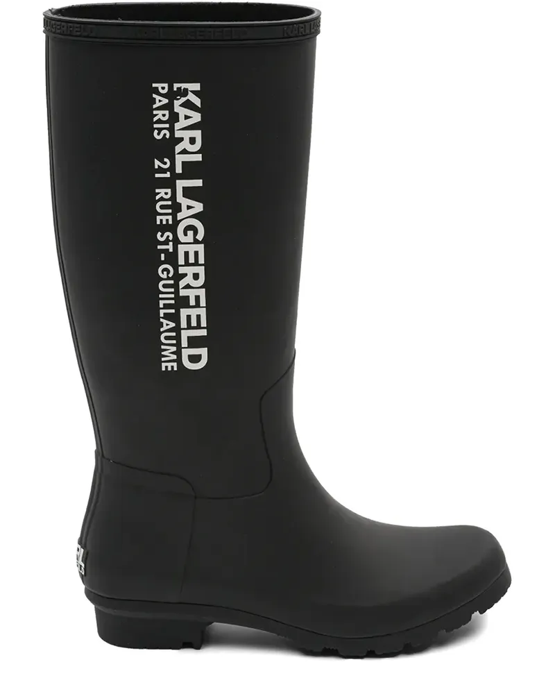 Karl Lagerfeld Regenstiefel mit Logo - Schwarz Schwarz