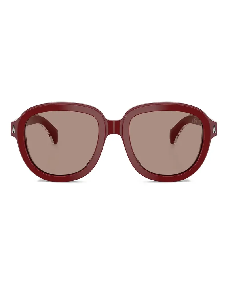 Moncler Sonnenbrille mit Oversized-Gestell - Rot Rot