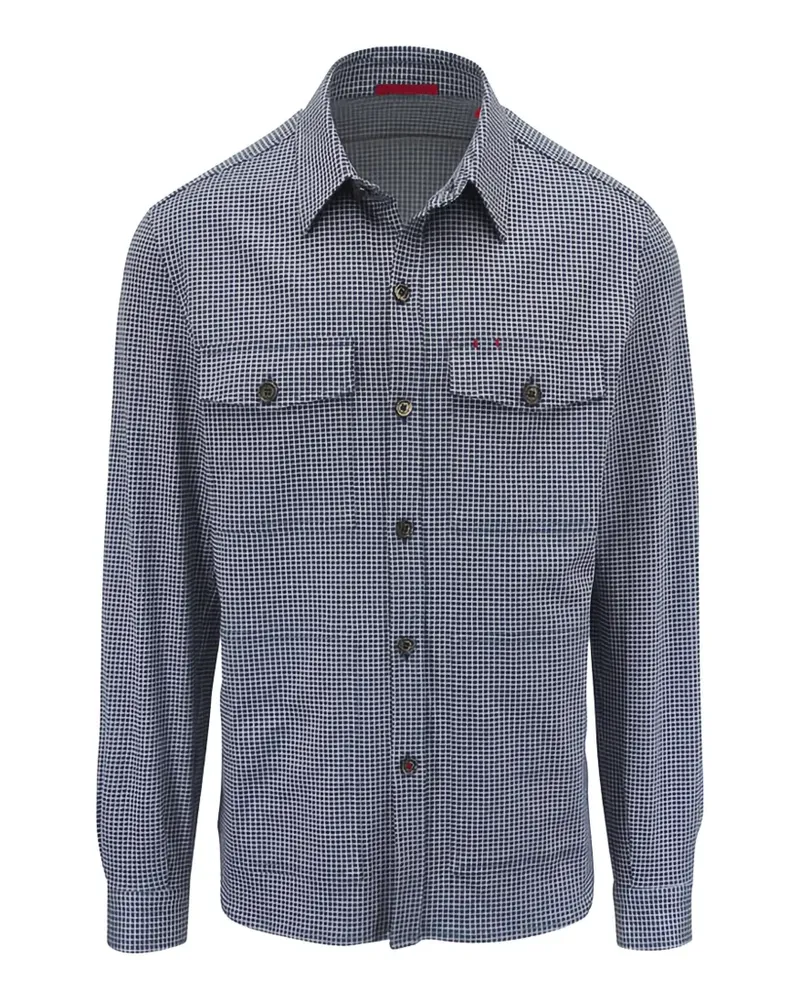 Isaia button-down pocket overshirt - Blau Blau