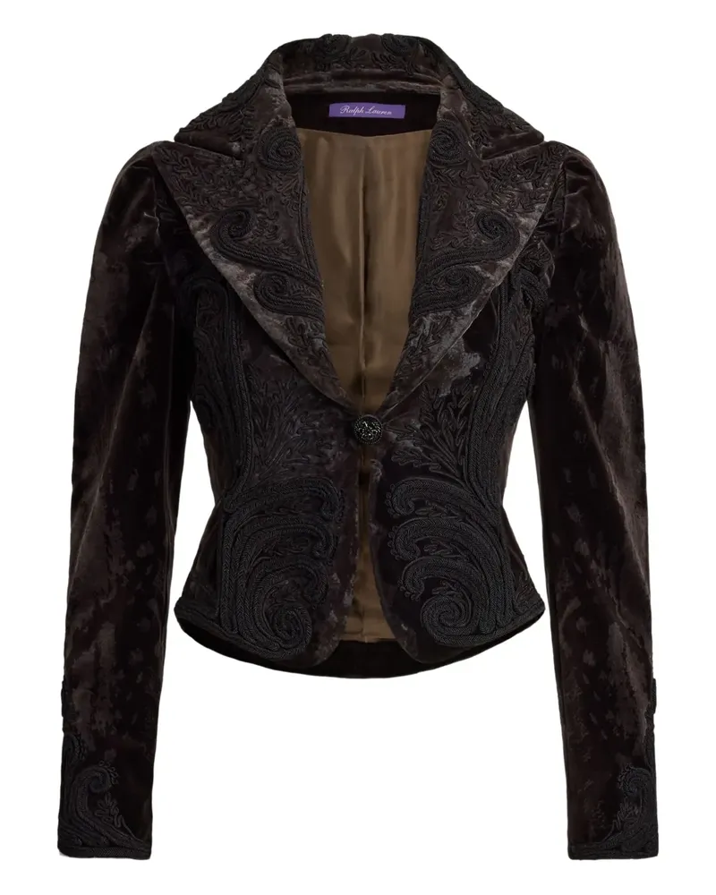 Ralph Lauren Blazer mit Stickerei - Braun Braun