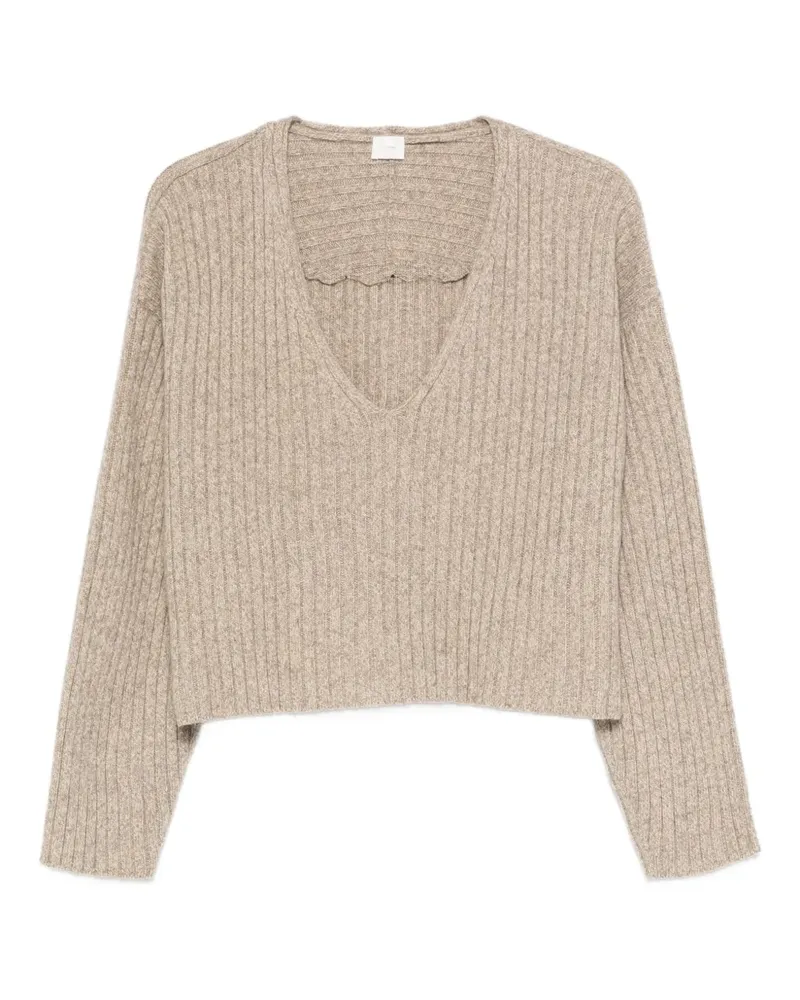 C.T.plage Pullover mit V-Ausschnitt - Nude Nude