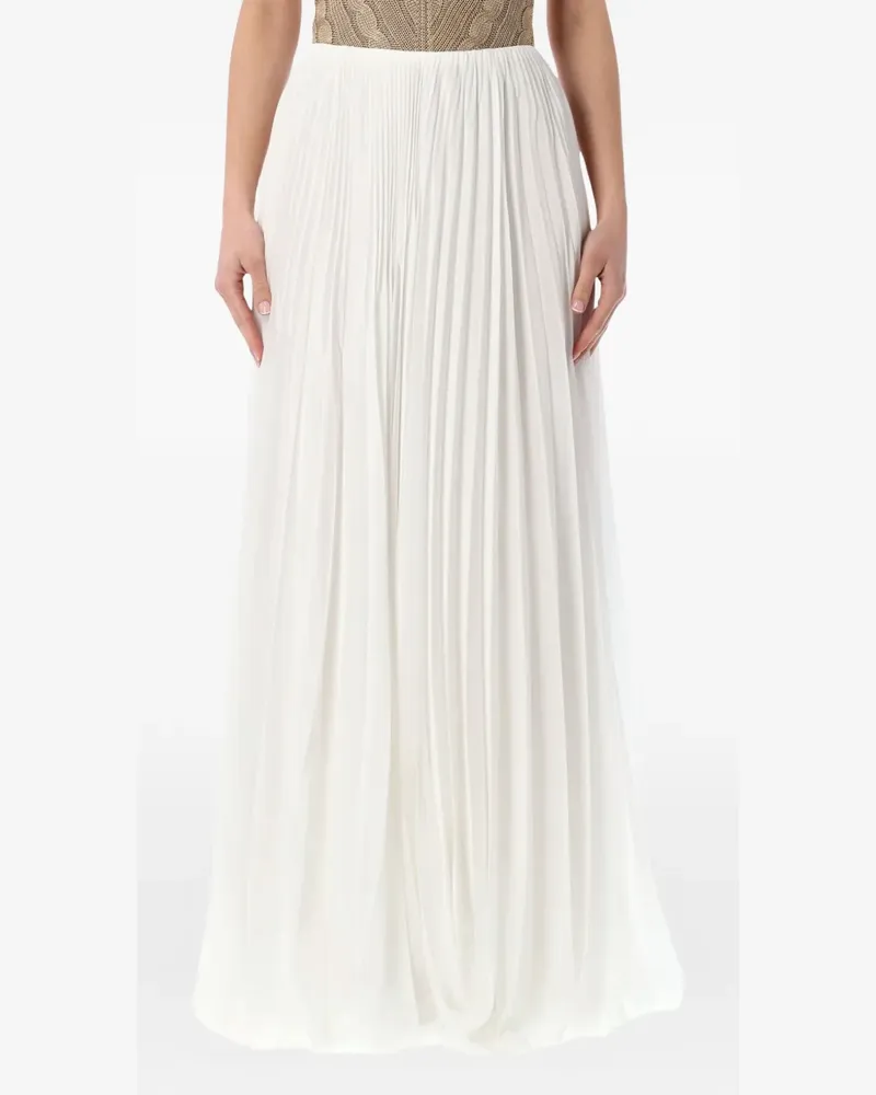 Ralph Lauren Niccola pleated maxi skirt - Weiß Weiß