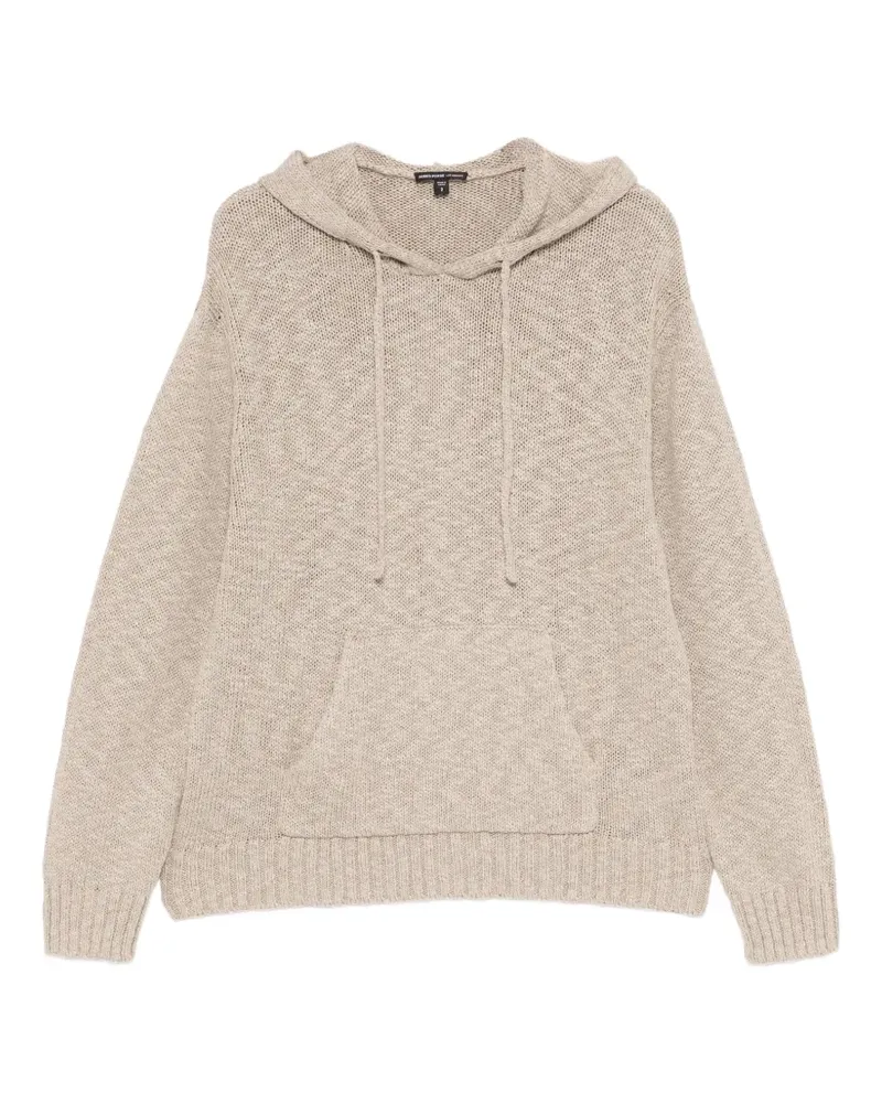 James Perse Hoodie aus Baumwoll-Leinen - Nude Nude