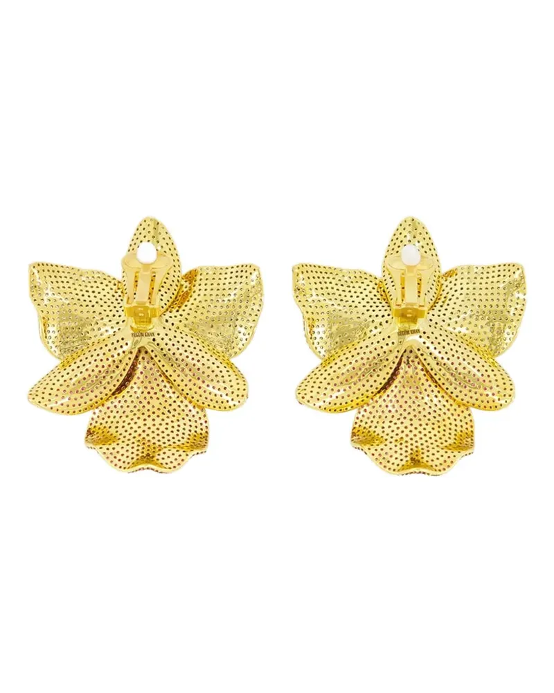 Begüm Khan Singapore Orchids Ohrclips mit Blumen - Gold Gold