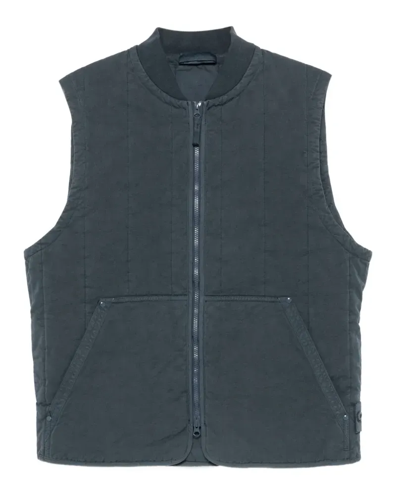 Stone Island Gesteppte Weste mit Reißverschluss - Blau Blau