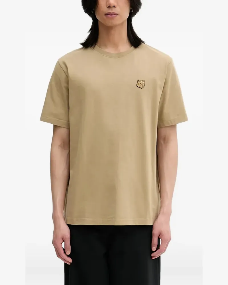Kitsuné Bold Fox T-Shirt mit Applikation - Nude Nude