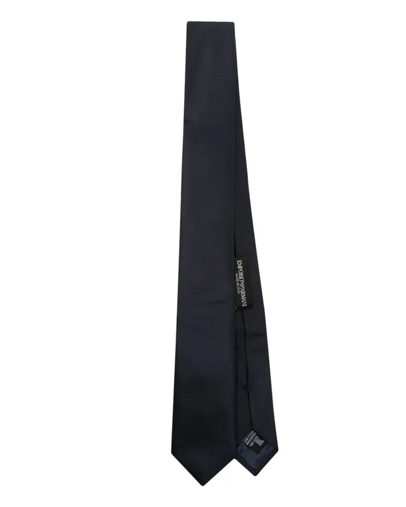 Emporio Armani Krawatte aus Gabardine-Seide - Blau Blau