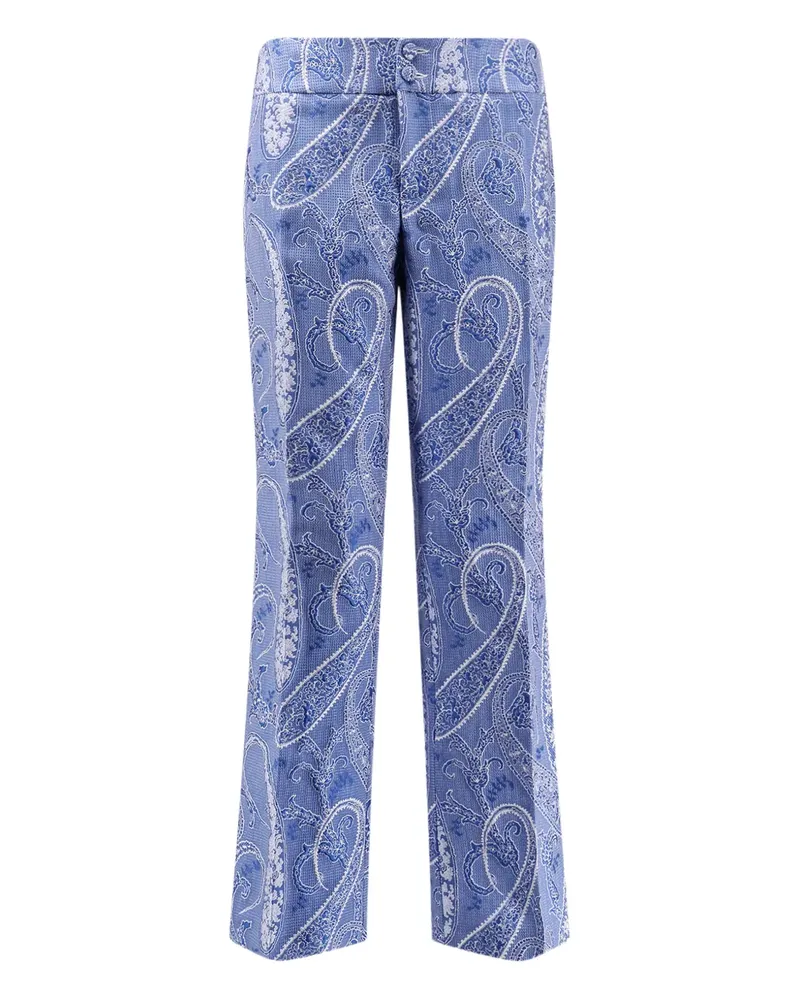 Etro paisley-print trousers - Blau Blau
