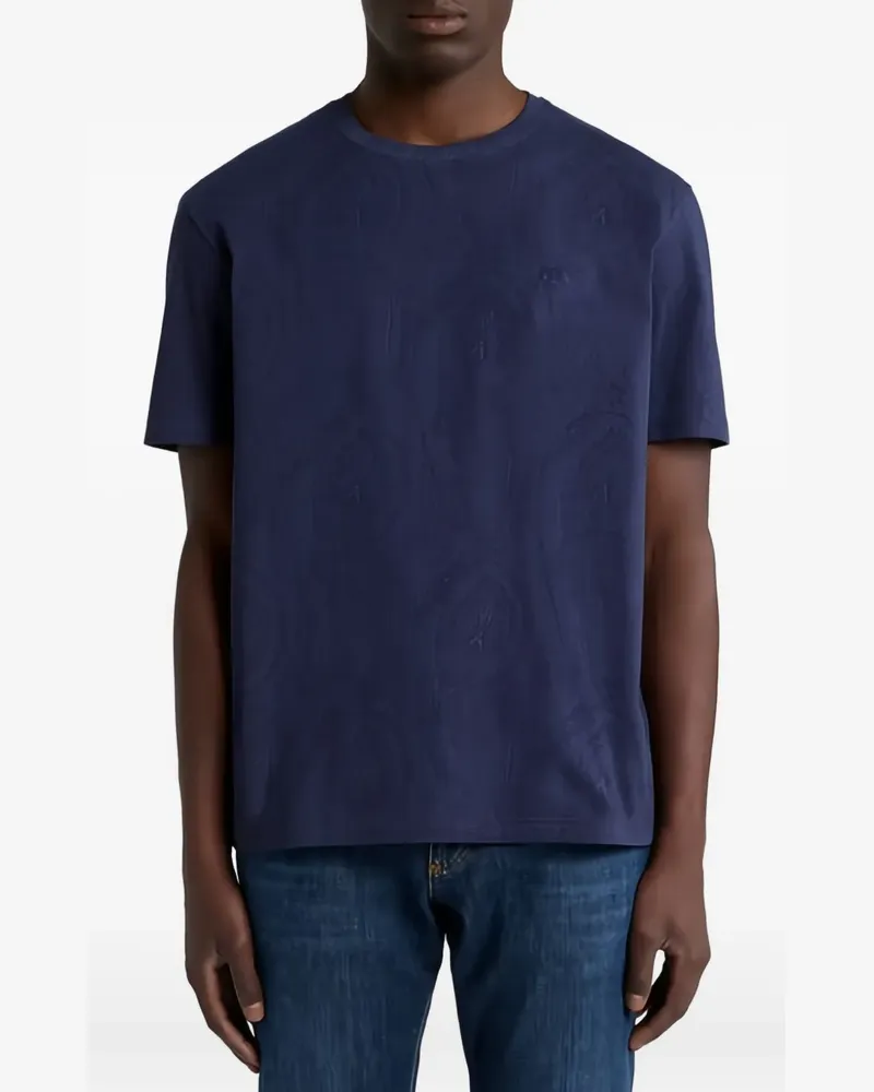 Etro T-Shirt mit Arnika-Motiv - Blau Blau