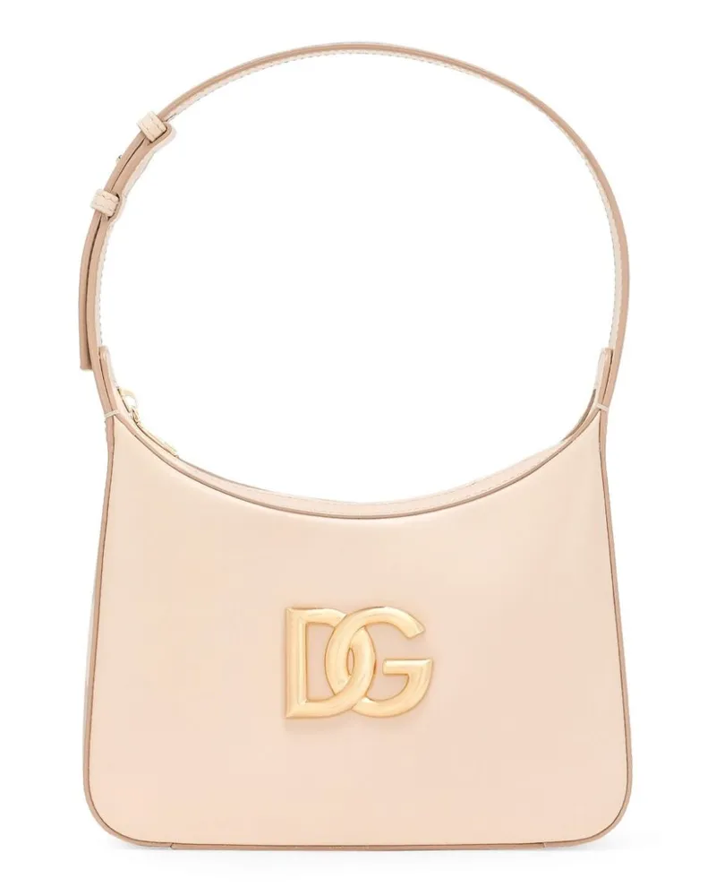 Dolce & Gabbana Spalla Handtasche mit Logo-Schild - Rosa Rosa