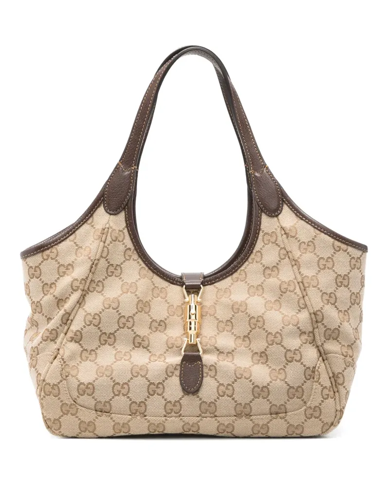 Gucci Kleine Mercato GG Schultertasche aus Canvas - Braun Braun
