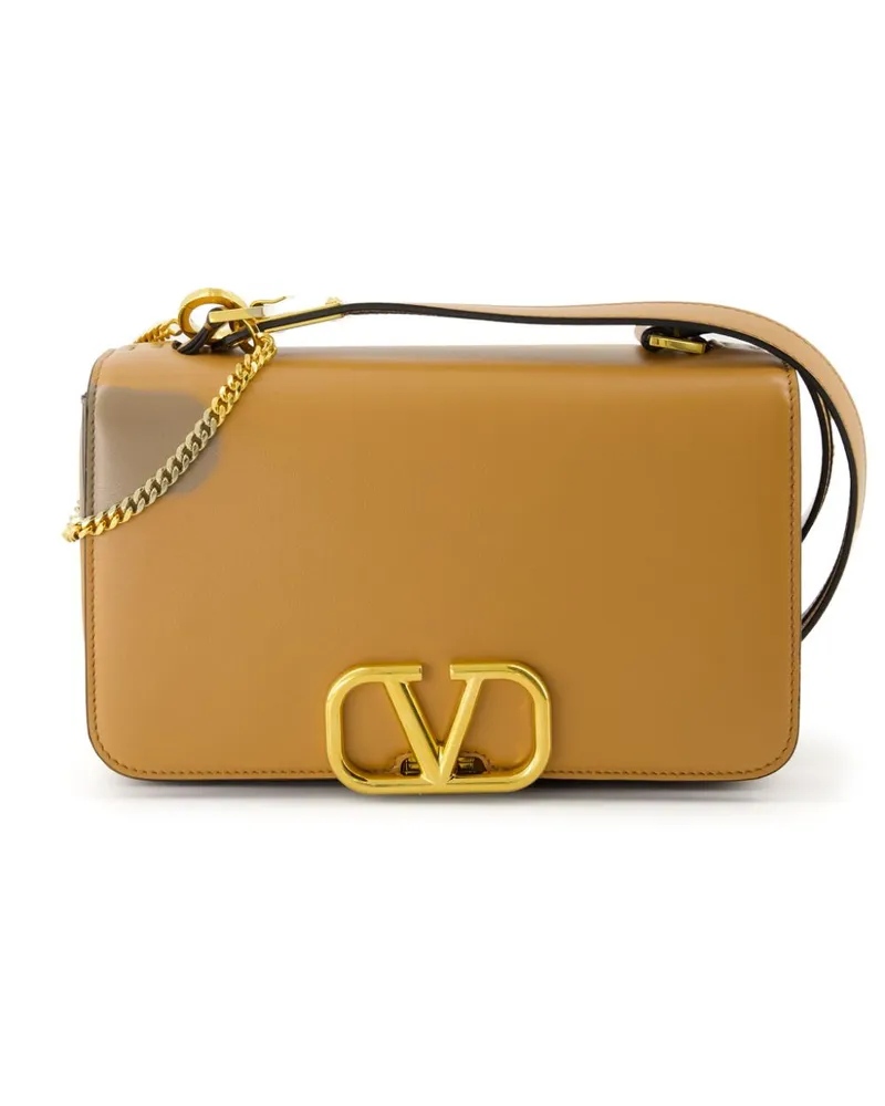 Valentino Garavani Schultertasche mit VLogo - Braun Braun