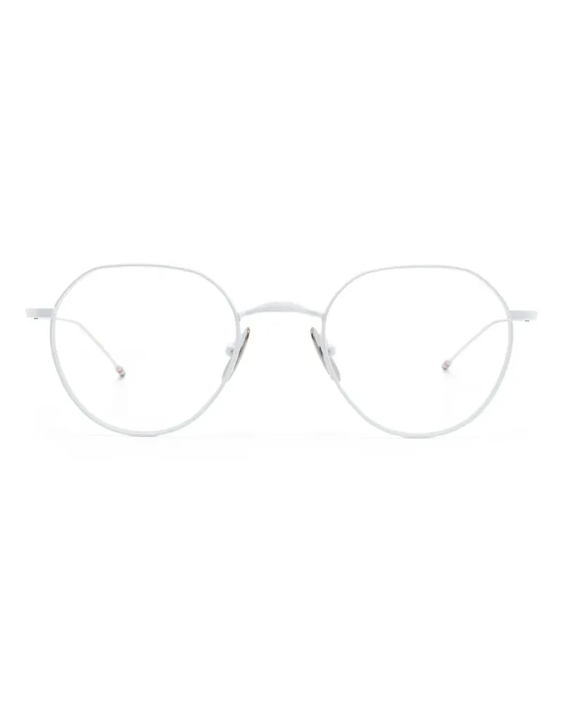 Thom Browne Runde Brille aus Titan - Weiß Weiß
