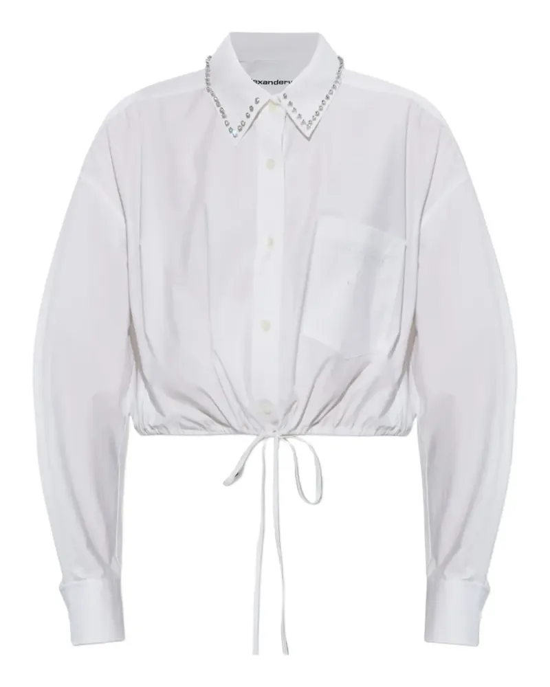 Alexander Wang stud crop shirt - Weiß Weiß