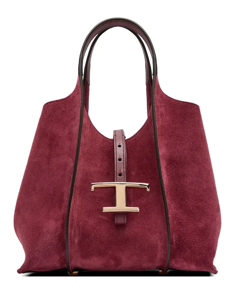 TOD'S T-Timeless suede shoulder bag - Rot Rot