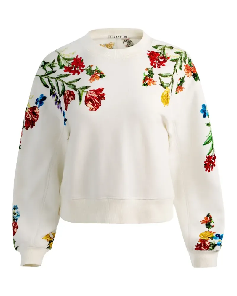 Alice + Olivia x Russell Sweatshirt mit rundem Ausschnitt - Weiß Weiß