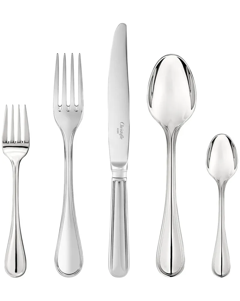 Christofle Versilbertes Albi Acier Besteck-Set (5er-Set Silber