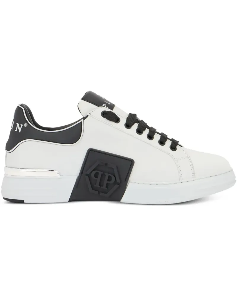 Philipp Plein logo plaque low-top trainers - Weiß Weiß