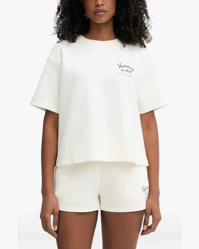Karl Lagerfeld logo-print short-sleeved T-shirt - Nude Nude