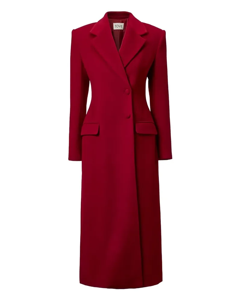 TOVE Vonnie Mantel mit Revers - Rot Rot
