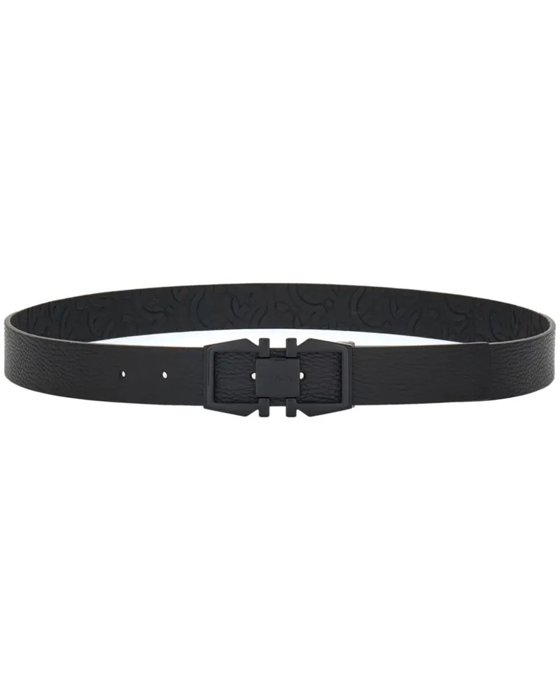 Ferragamo Wendbarer Gancini Gürtel - Schwarz Schwarz