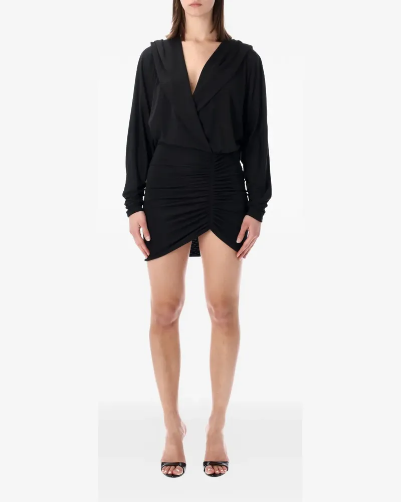 ANDAMANE Grace Minikleid mit Kapuze - Schwarz Schwarz