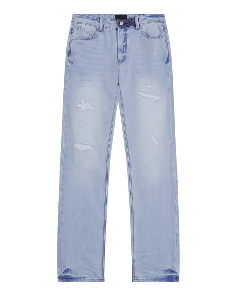 RTA Haru logo-patch slim-fit jeans - Blau Blau