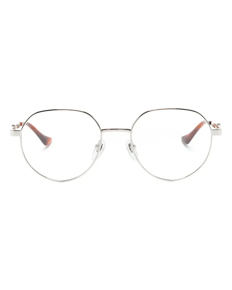 Gucci Brille mit rundem Gestell - Silber Silber